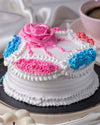 Vanilla Pink Frill Cake